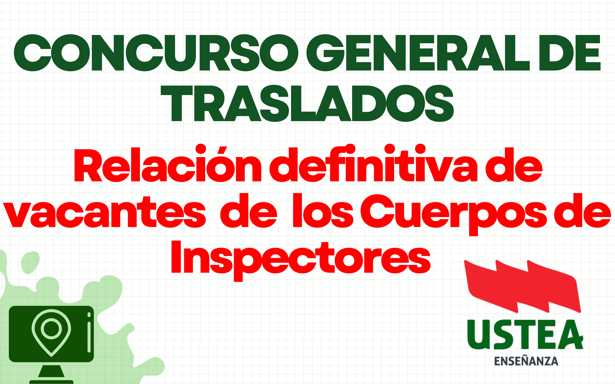 CONCURSO DE TRASLADOS: Vacantes definitivas cuerpo de Inspectores/as
