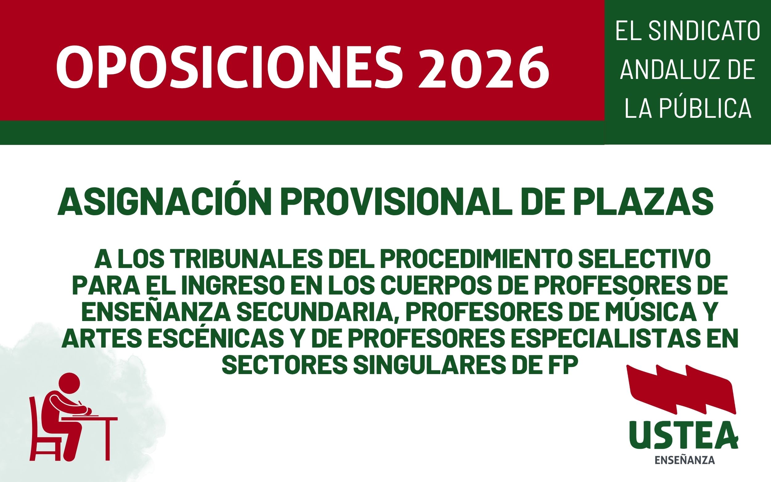 OPOSICIONES: Asignación provisional de plazas a los tribunales en los Cuerpos de Profesores de Enseñanza Secundaria, Profesores de Música y&hellip;