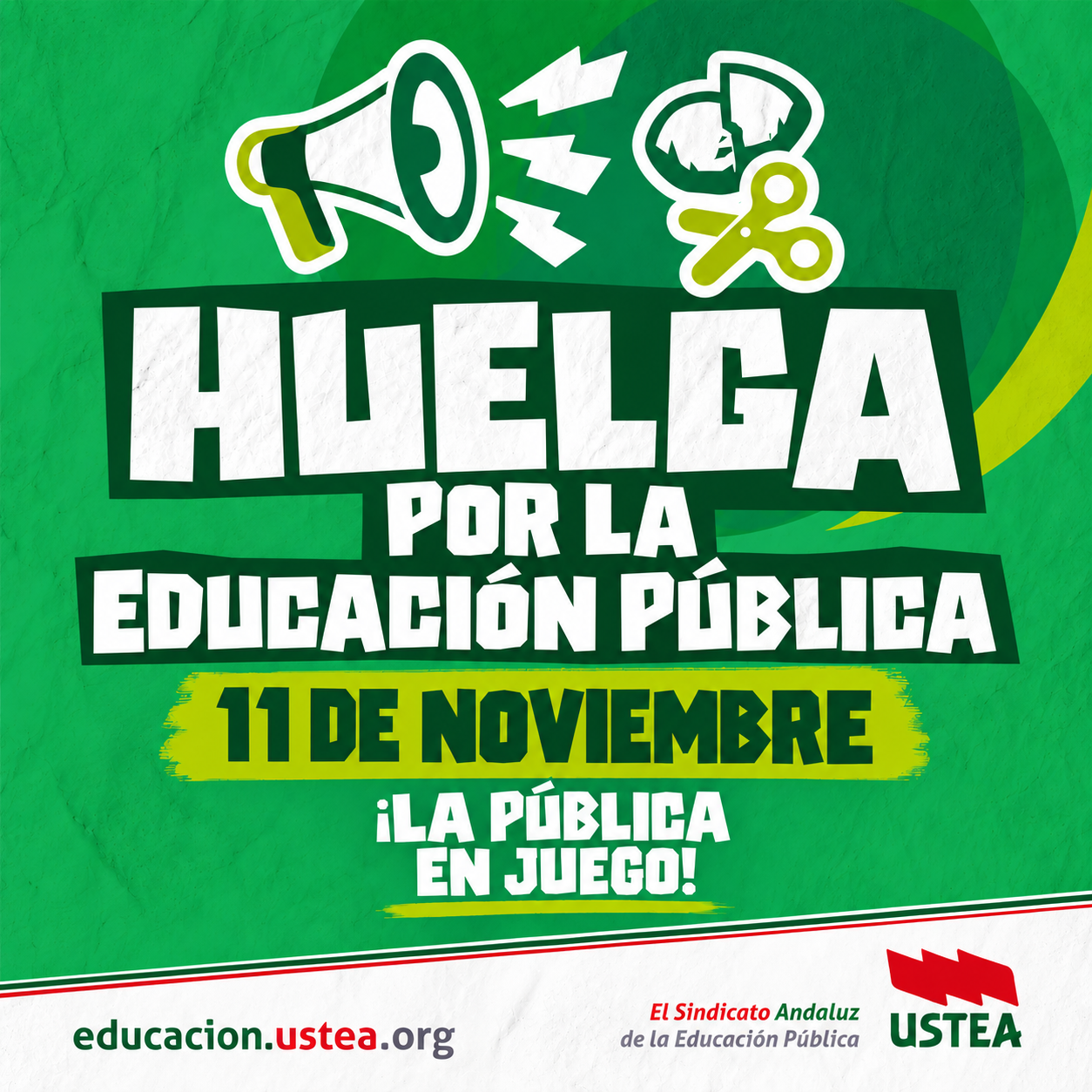 USTEA CONVOCA HUELGA EL 11 DE NOVIEMBRE POR LA MEJORA DE NUESTRAS CONDICIONES LABORALES Y DE LA ATENCIÓN A LA&hellip;