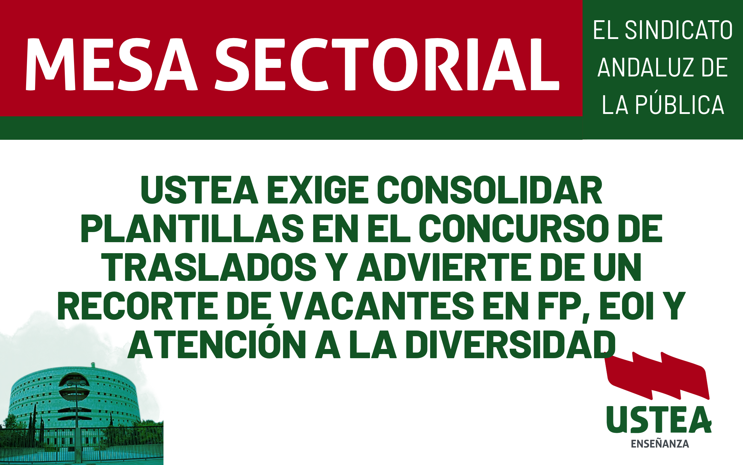 USTEA exige consolidar plantillas en el Concurso de Traslados y advierte de un recorte de vacantes en FP, EOI y&hellip;