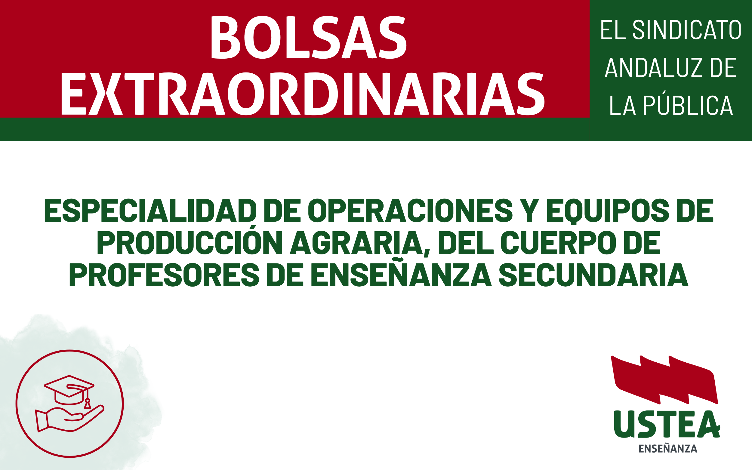 BOLSA EXTRAORDINARIA: LISTADOS DEFINITIVOS. Operaciones y equipos de producción agraria
