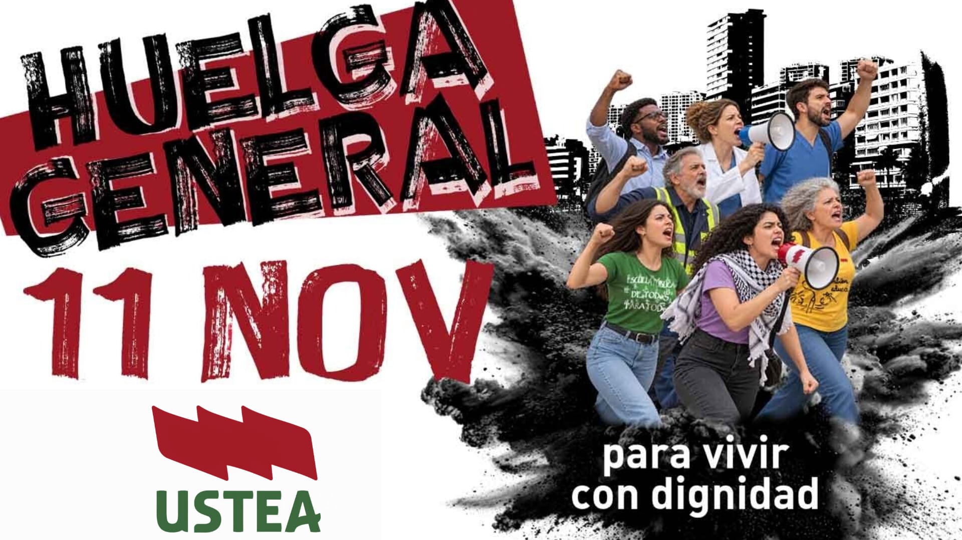 USTEA, JUNTO CON OTRAS ORGANIZACIONES SINDICALES, LLAMAN A SECUNDAR LA HUELGA GENERAL DEL 11 DE NOVIEMBRE POR LA VIVIENDA, LOS&hellip;